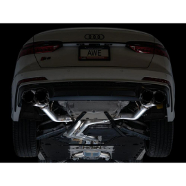 AWE Track Edition Exhaust for Audi C8 S6/S7 - Diamond Black Tips