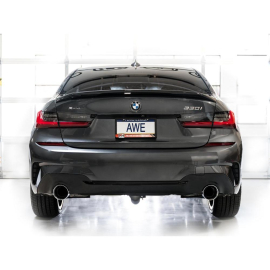 AWE Track Edition Axleback Exhaust for BMW G2X 330i/430i - Chrome Silver