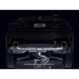 AWE Track Edition Axleback Exhaust for BMW G2X 330i/430i - Chrome Silver