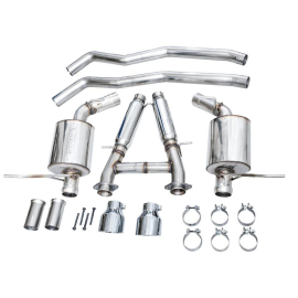 AWE Touring Edition Exhaust for Dodge Durango 6.4 / 6.2 SC - Chrome Silver Tips