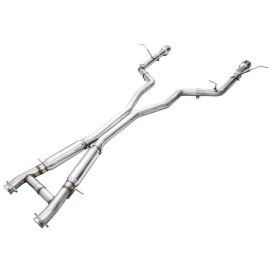 AWE Track Edition Exhaust for Dodge Durango 6.4 / 6.2 SC - Chrome Silver Tips