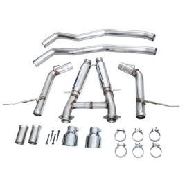 AWE Track Edition Exhaust for Dodge Durango 6.4 / 6.2 SC - Chrome Silver Tips