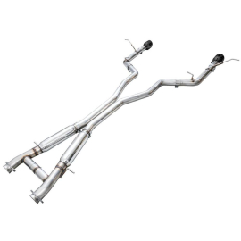 AWE Track Edition Exhaust for Dodge Durango 6.4 / 6.2 SC - Diamond Black Tips