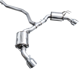 AWE Touring Edition Exhaust for FE1 Civic Si/DE4 Acura Integra - Chrome Silver