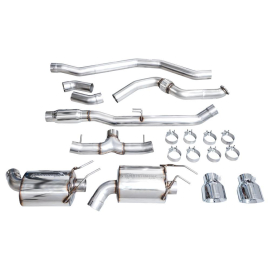 AWE Touring Edition Exhaust for FE1 Civic Si/DE4 Acura Integra - Chrome Silver