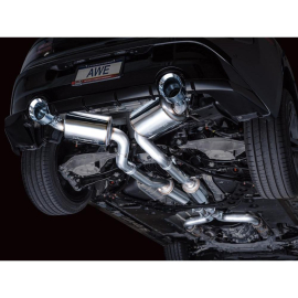 AWE Touring Edition Exhaust for Nissan Z - Chrome Silver Tips