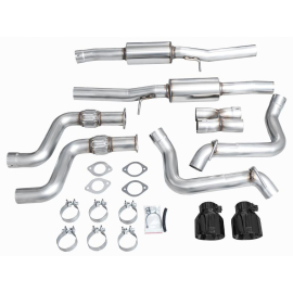 AWE Track Edition Exhaust for Nissan Z - Diamond Black Tips