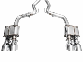 AWE SwitchPath Exhaust for S650 Ford Mustang Dark Horse - Quad Chrome Silver Tips