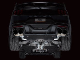 AWE SwitchPath Exhaust for S650 Ford Mustang Dark Horse - Quad Diamond Black Tip