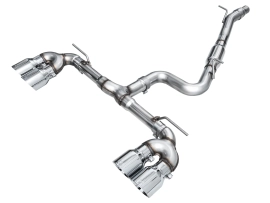 AWE Track Edition Exhaust for Volkswagen MK8 Golf R - Chrome Silver Tips