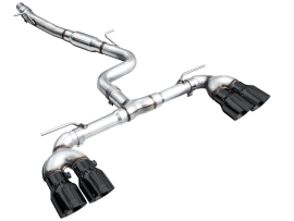 AWE Track Edition Exhaust for Volkswagen MK8 Golf R - Diamond Black Tips