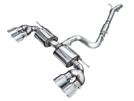 AWE Touring Edition Exhaust for Volkswagen MK8 Golf R - Chrome Silver Tips