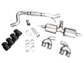 AWE Touring Edition Exhaust for Volkswagen MK8 Golf R - Diamond Black Tips