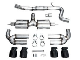 AWE Touring Edition Exhaust for Audi 8Y S3 - Diamond Black Tips