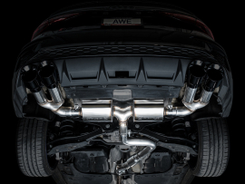 AWE Touring Edition Exhaust for Audi 8Y S3 - Diamond Black Tips