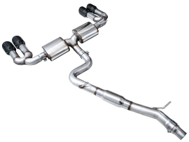 AWE Touring Edition Exhaust for Audi 8Y S3 - Diamond Black Tips