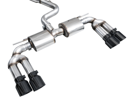 AWE Touring Edition Exhaust for Audi 8Y S3 - Diamond Black Tips