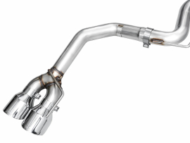 AWE Track Edition Exhaust for S650 Ford Mustang GT Fastback - Quad Chrome Silver Tips