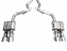 AWE SwitchPath Exhaust for S650 Ford Mustang GT Fastback - Quad Chrome Silver Tips