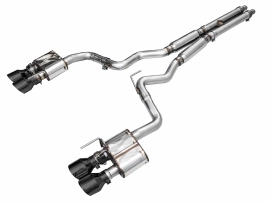 AWE SwitchPath Exhaust for S650 Ford Mustang GT Fastback - Quad Diamond Black Tips