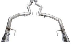 AWE Track Edition Exhaust for S650 Ford Mustang GT Fastback - Dual Chrome Silver Tips