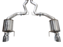 AWE Track Edition Exhaust for S650 Ford Mustang GT Fastback - Dual Chrome Silver Tips