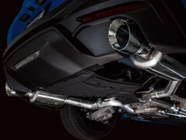 AWE Touring Edition Exhaust for S650 Ford Mustang GT Fastback - Dual Chrome Silver Tips