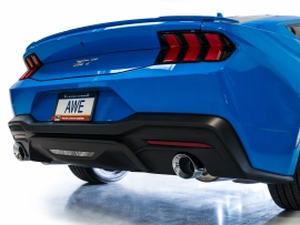 AWE Touring Edition Exhaust for S650 Ford Mustang GT Fastback - Dual Chrome Silver Tips