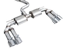 AWE Touring Edition Exhaust for Audi 8Y S3 - Chrome Silver Tups