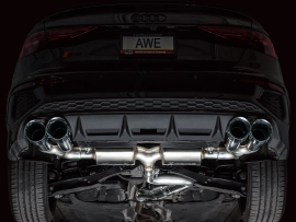 AWE Touring Edition Exhaust for Audi 8Y S3 - Chrome Silver Tups