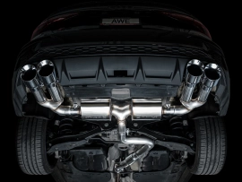 AWE Touring Edition Exhaust for Audi 8Y S3 - Chrome Silver Tups