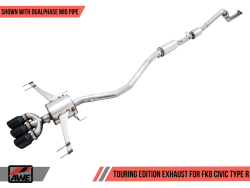 AWE Exhaust Suite for Honda FK8 Civic Type R (includes Front Pipe)