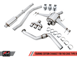 AWE Exhaust Suite for Honda FK8 Civic Type R (includes Front Pipe)