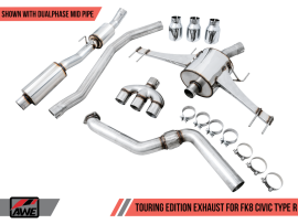 AWE Exhaust Suite for Honda FK8 Civic Type R (includes Front Pipe)