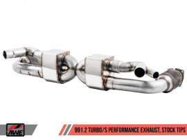 AWE Exhaust Suite and High-Flow Cat Sections for Porsche 991.2 Turbo