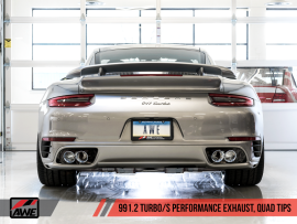 AWE Exhaust Suite and High-Flow Cat Sections for Porsche 991.2 Turbo