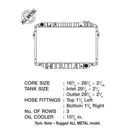 CSF 93-97 Toyota Landcruiser (3-Row Copper Core) Radiator