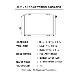 CSF R-1 Triple-Pass -Ultimate Motorsports- Competition Radiator