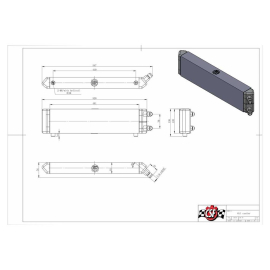 CSF Universal Dual-Pass internal/external Oil Cooler - 22.0in L x 5.0in H x 2.25in W