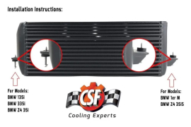 CSF BMW N54 High-Performance Stepped Core Intercooler - Silver