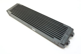 CSF Universal Dual-Pass Oil Cooler w/ Direct Fitment for Porsche 911 center front oil cooler (RS Style) - M22 x 1.5 connections - 24L x 5.75H x 2.16