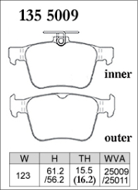 Dixcel Type ES Brake Pads - VW Golf GTI Mk7/R Mk7/Passat B8/Audi S3 8V (Rear)