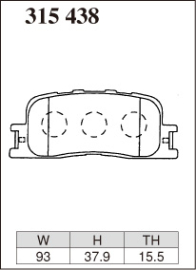 Dixcel Type ES Brake Pads - Toyota Caldina ST246W/Camry ACV 30 ACV45/Kluger (Rear)