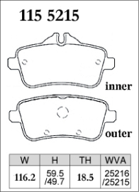 Dixcel Type M Brake Pads - Mercedes AMG A45 W176/CLA45 C117/GLA45 X156 (Rear)