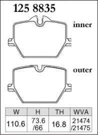 Dixcel Type Z Brake Pads - Toyota Supra A90/BMW Z4 G29/2 3 4 GX Series M sports (Rear)