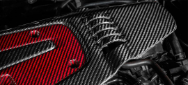 Eventuri FK8 and FK2 Engine Cover Red and Black