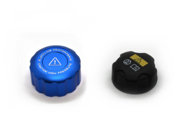 Goldenwrench Supply BMW M Series BLACKLINE Performance Chargecooler Coolant Tank Cap Covers