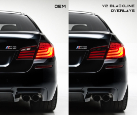 Goldenwrench Supply BMW 5 Series 2014-2017 (F10 LCI) BLACKLINE Taillight Overlay Kit