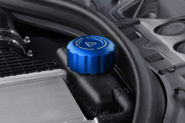 Goldenwrench Supply BMW M Car Series BLACKLINE Performance Motorsport BLUE Charge Cooler Tank Cap Cover