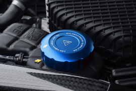 Goldenwrench Supply BMW M Car Series BLACKLINE Performance Motorsport BLUE Coolant Expansion Tank Cap Cover
